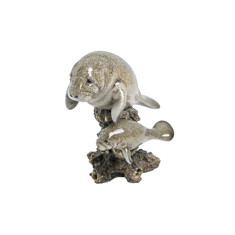 Lipco Manatee and Calf Figurine, Polyresin, 6.5-inches Height, Home Decor