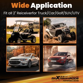 maXpeedingrods Hitch Fishing Rod Holder, 4 Link Tube for 2" Hitch Receivers with Quick Release Pin, Adjustment Fishing Pole Holder, Steel