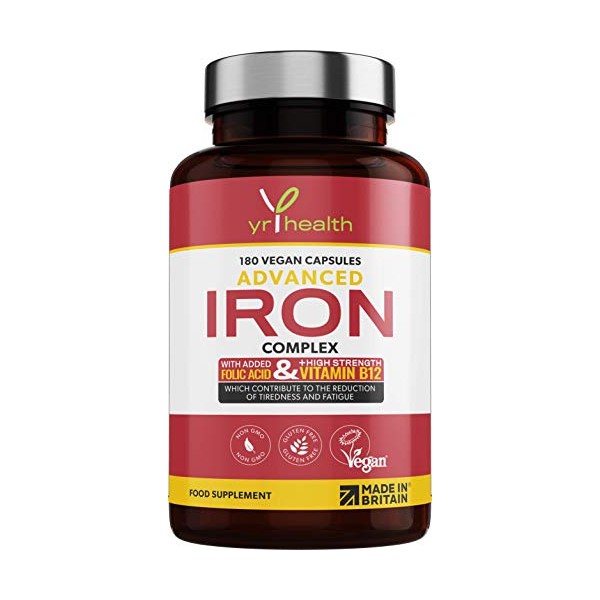yrhealth Iron Supplement, 20mg Maximum Strength Anti Fatigue Complex -
