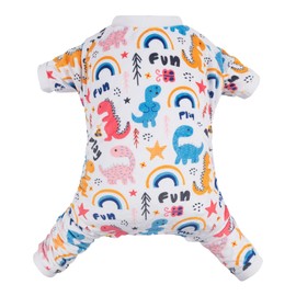 CuteBone Small Dogs Outfit Soft Puppy Onesies Pjs Dog Pajamas Pet Coat Cat Apparel Comfy Doggie Jumpsuit Bodysuit for All Seasons P159S