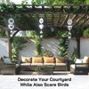 Bird Deterrents for Outside, Reflective 3D Stainless Steel Wind Spinners,