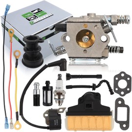 partszen Carburetor Replace for Walbro WT286 with 1123 160 1650 Air Filter Ignition Coil Fuel Line for Stihl 021 023 025 MS210 MS230 MS250 Chainsaw Carb Tune Up Kit