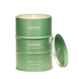 M&SENSE Jasmine Scented Candles Large, Natural Soy Candles 21.2oz 120 Hour Slow Burning,Aromatherapy Candle for Stress Relief Meditation Relaxing