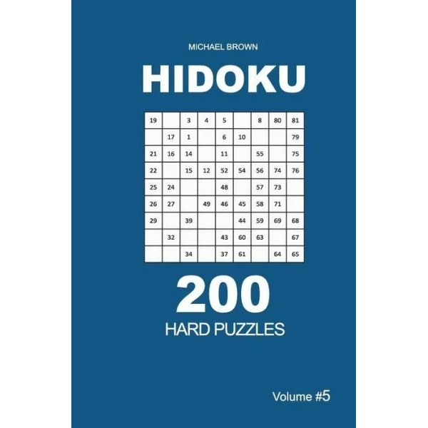 Hidoku - 200 Hard Puzzles 9X9 (Volume 5)