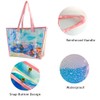 ONEART Clear Holographic Tote Bags, Iridescent Waterproof Top Handle Bag,