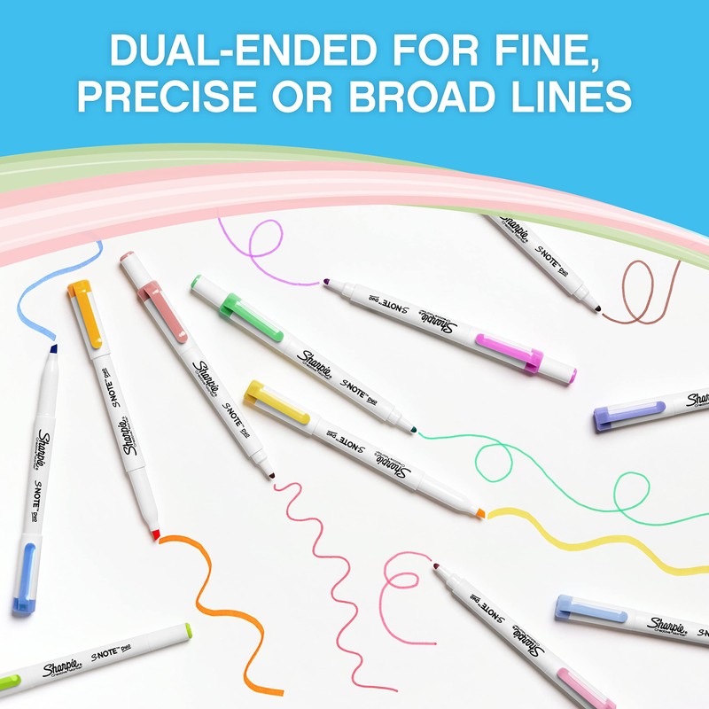 Sharpie S-Note Duo Highlighters | Dual Ended Pastel Creative Markers