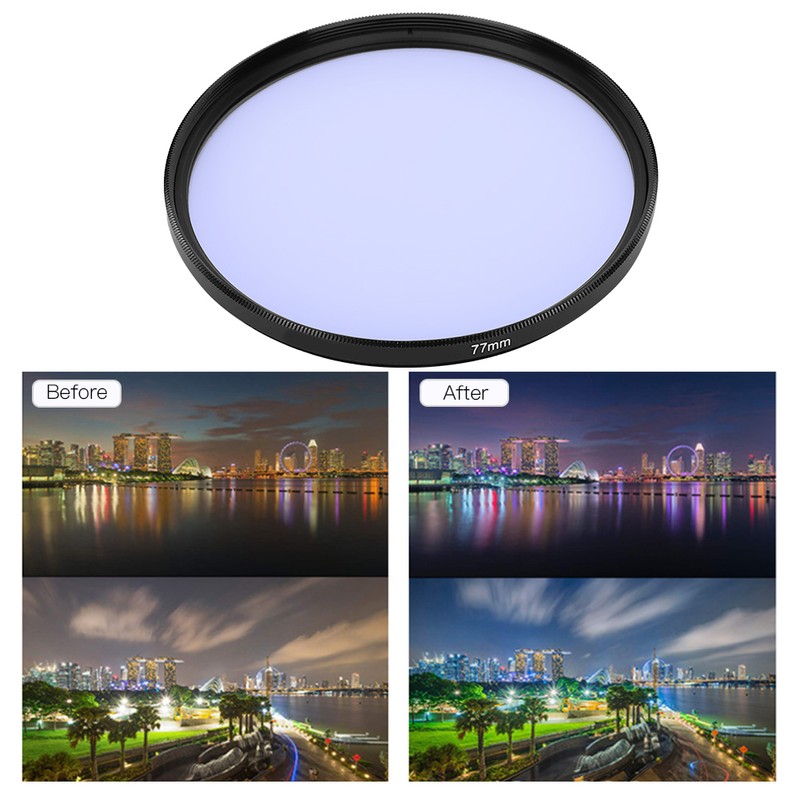 Junestar Pollution Reduction Lightweight 77mm Starry Sky Night Lens Filter