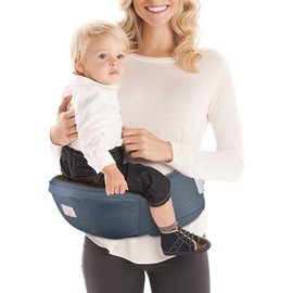 GAGAKU Baby Hip Seat Lightweight Waist Stool 4 Carrying Positions for Children 0-36 Months Newborn - Denim Blue