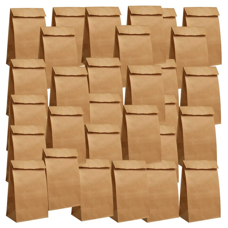 PAVILIA Kraft Paper Lunch Bags 30-pc