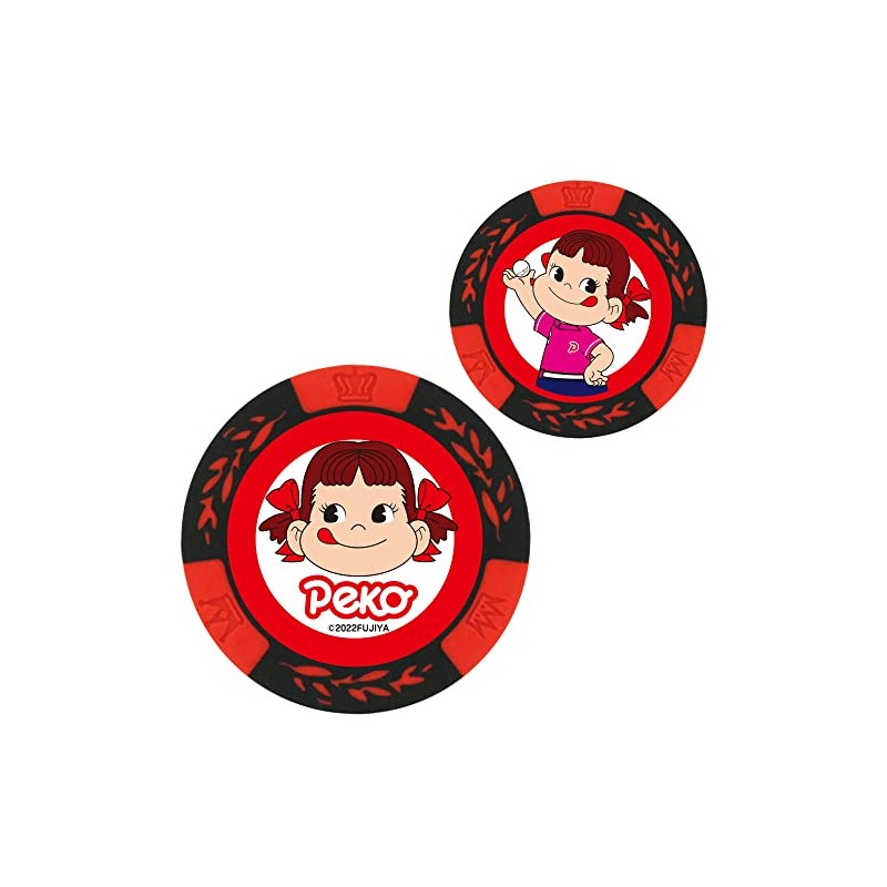 Hokushin Trading Peko-chan Golf VER. Chip Marker MK0359 Red
