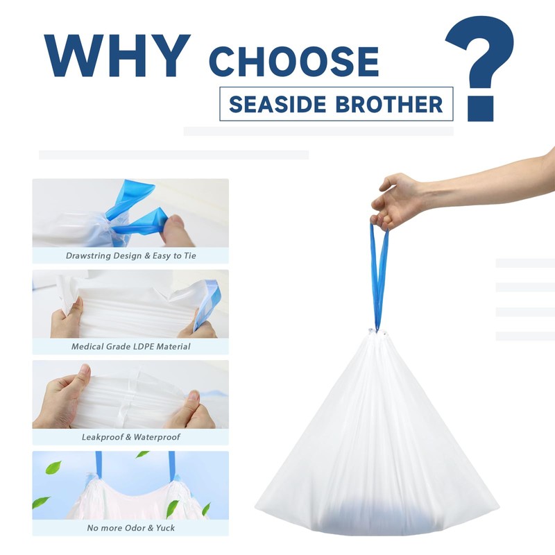 Commode Liners, 100 Bedside Commode Liners Disposable, Leak Proof Commode