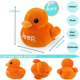 Jeep Text Logo Stuffed Animal Plush Duck Orange -Perfect Enthusiasts You've Been Ducked (Orange)