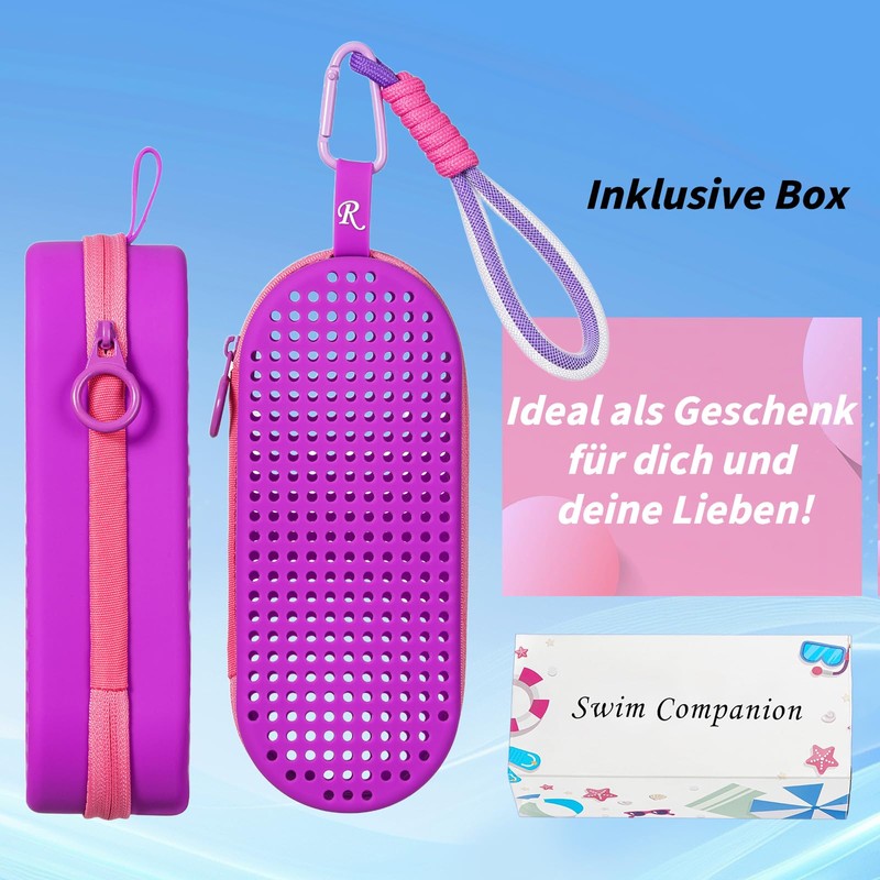 Uarekididol Swimming Goggles Case, Breathable Glasses Case with Drainage Holes