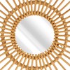 Wall Decor Rattan Mirror Star Shape Unique Simple Handwoven Mirror