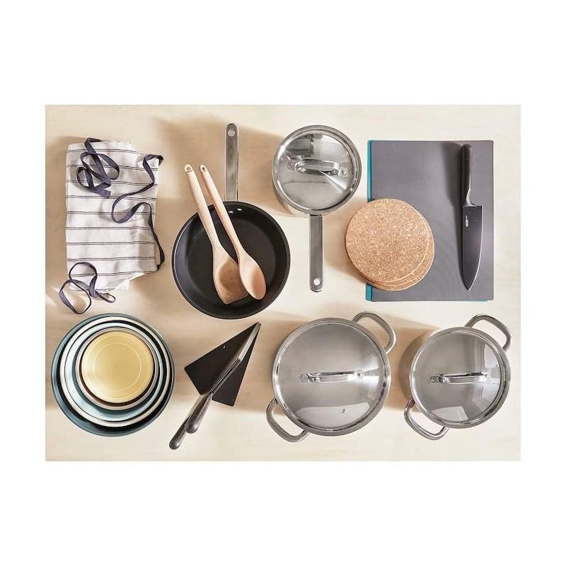 IKEA Thick/Clean and Simple Design Pot with Lid, Stainless Steel