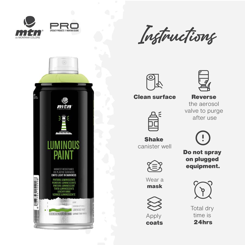 Montana Colors EX014PR0950 MTN PRO Pintura Luminiscente, 1 Unidad, 400