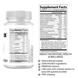 Pelican Vitamins Visinex- Eye Support with Lutein- 2 Bottles- 120 Capsules