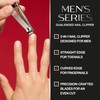 Revlon Dual-Ended Nail Clipper for Men, Straight and Curved Edges,