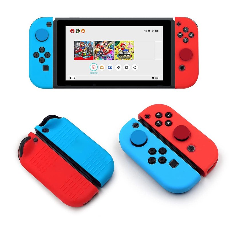 Peziang Switch Controller Skin, Anti-Slip Silicone Grips Covers Soft Ultra-Thin