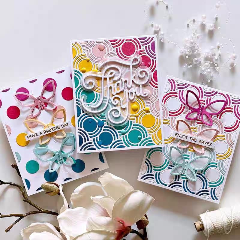 Circle Dot Background Die Cuts for Card Making Metal Cutting