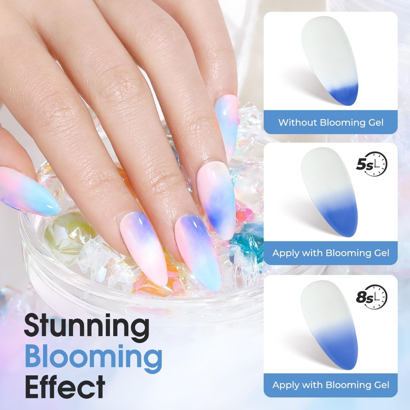 ROSALIND Blooming Gel Nail 11ml Clear Blooming Gel Bleed Nails