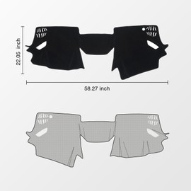 KUST Car Dash Cover Mat for Subaru Forester 2019 2020 2021 2022 2023 2024 Left Hand Driving Polyester Non-Slip Center Console Dash Cover Interior Accessories for Forester Sunshade No Glare Black