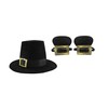 Nicky Bigs Novelties Deluxe Pilgrim Hat with Buckle and Gold