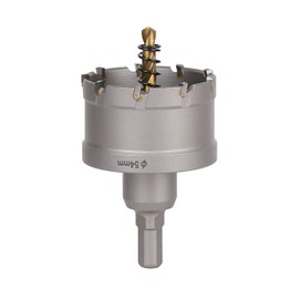 Vearter 54 mm Carbide Hole Saw, TCT Hole Drill Bit with Pilot Drill, Carbide Drill Bit for Metal, Stainless Steel, Mild Steel, Aluminium, Copper, Iron, Plastic, Fibreglass