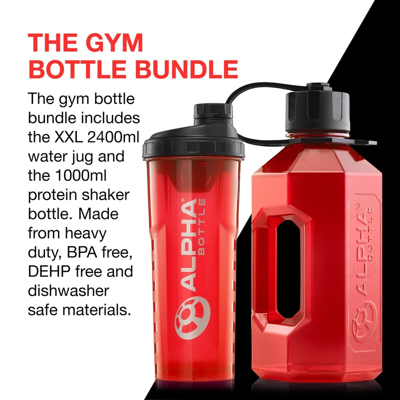 Alpha Designs | 2 Litre XXL Water Bottle (2400ml) +