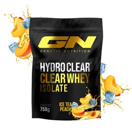 GN Laboratories Hydro Clear Whey Isolate (Ice Tea Peach) - 750 g Protein Powder - Quality Whey Protein Isolate with 25 g Protein per Serving - Made in Germany