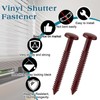 30Pcs 3 Inch Vinyl Shutter Fasteners, Window Shutter Panel Pegs