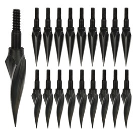 NorthSpoor Traditional Broadheads 18Pcs 125 Grain Traditional Hunting Points Screw-in Arrowheads Suitable for Compound Bows and Recurve Bows