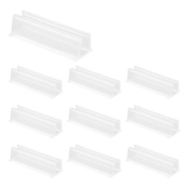 10pcs Neon Rope Light Mounting Brackets for Govee, Clear & Adhesive LED Strip Install Fixing Mounting Clips Waterproof Neon Rope Light Wall Mount Holder for Wood Glass Marble Tile