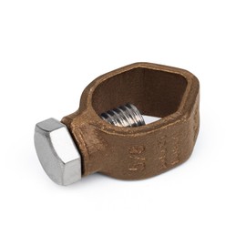 Silicon Bronze Ground Rod Clamp,UL & CSA listed,Great for 1/2”- 5/8’’ Grounding Rods (1, 1/2''-5/8'')