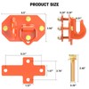 Sulythw Tractor Bucket Hooks with Tie Down Ring(Orange), Grade 70