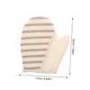Baluue 2pcs Exfoliating Glove for Gentle Body Scrub Linen Shower