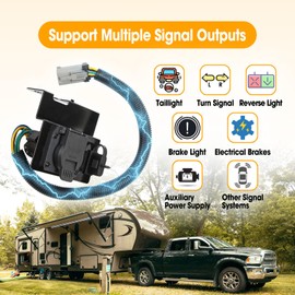 vierzweites 4 & 7 Pin Trailer Tow Wiring Harness Fit for Ford F250 F350 Super Duty Pickup Truck 1999-2001 Replace YC3Z-13A576-CA, Towing Hitch Connector Plug with Mounting Bracket