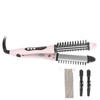 2‑in‑1 Hair Straightener Flat Iron Hot Round Brush Hair Straightening