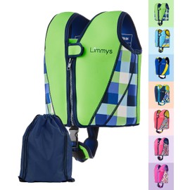 Limmys Premium Toddler Swim Vest - Toddler floaties, and Buoyancy Swimming Aid - Modern Design Swimming Vest for Boys, Girls and Babies - Drawstring Bag Included