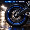 32-Piece Reflective PVC Motorcycle Wheel Rim Stripe Decal Set for