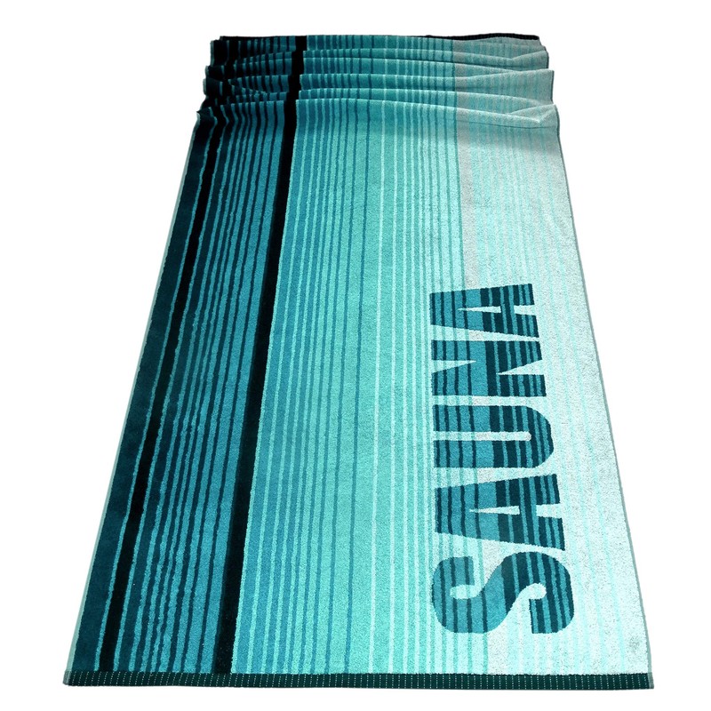 Lashuma Oslo Sauna Towel, Lying Towel, Turquoise, Green, Absorbent Sauna