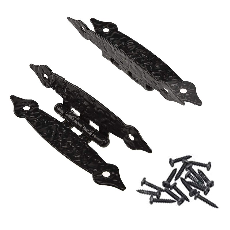 TamBee Black Cabinet Hinges Door Hinges Flush Mount Flat Hinges