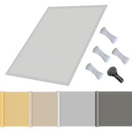 Awning with Mounting Ropes, Sun Protection, Waterproof, UV Protection, Wind Protection, Awning, Polyester, Rectangular, Tear-Resistant with Eyelets, for Garden, Patio, Balcony, Camping, 1 x 3 m, Light