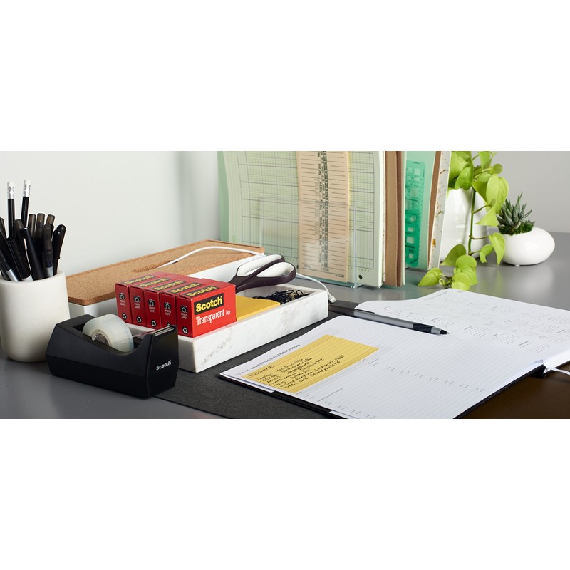 Scotch Transparent Tape, 1/2 in x 1296 in, 2 Boxes/Pack