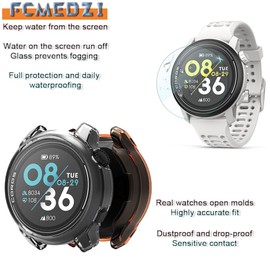 FCMEDZI Compatible for COROS PACE 3 Sport Watch Screen Protector,Case TPU Soft Frame Cover and Tempered Glass Protective Film (Pack of 3+2)