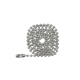 Glory Qin 2.4mm Stainless Steel Ball Chains & 25 Matching connectors (#3, 20 Feet), 20 Feet, Stainless Steel, No Gemstone