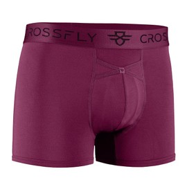 Crossfly Men's Underwear IKON 3" Trunk Boxer Briefs, 24 Hour Comfort and Innovative Access, No Chafe, Breathable and Soft Black…