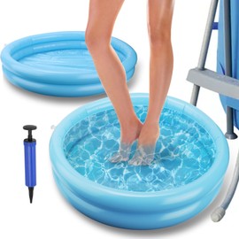 Inflatable Bath Tub for Pool Feet Clean Feet Foot Bath for Pool Entrance Ladder Spa Treatments at Home 60 x 60 x 16 cm Pack of 2