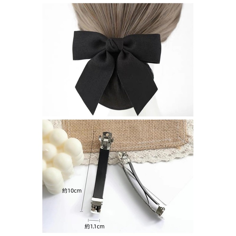 Chignon Net Barrette with Bow Bun Hair Net Set of