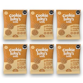 Galletas Maple Canela, 6 Pack, SIN Azúcar, Sin Gluten, Galletas de avena sin gluten harina de almendra, Snack saludable, SIN lacteos, Veganas, Soana Cookie Luky's